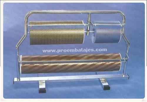 Portabobina horizontal para 3 bobinas hasta 16-32-64 cms.
