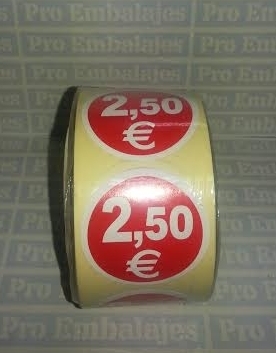 500 Etiquetas standard precios 2,50 €