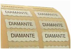 1.000 etiquetas adhesivas "DIAMANTE! para JOYERIA
