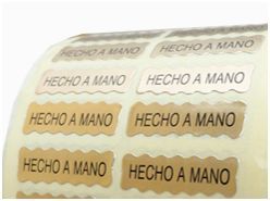 1.000 Etiquetas adhesivas HECHO A MANO!