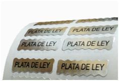 1.000 Etiquetas adhesivas "PLATA DE LEY" joyeria