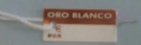 1.000 Etiquetas colgantes "ORO BLANCO" Joyeria