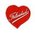 1.000 Etiquetas FELICIDADES corazon rojo