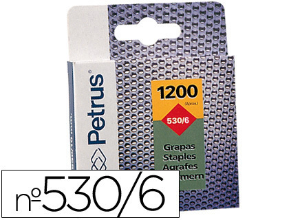 Grapas Petrus 530/6 - caja 1.200 unidades