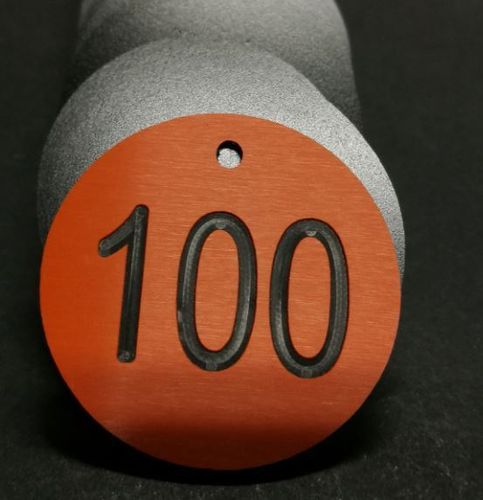 100 Fichas numeradas del 1 al 100  Naranja/negro