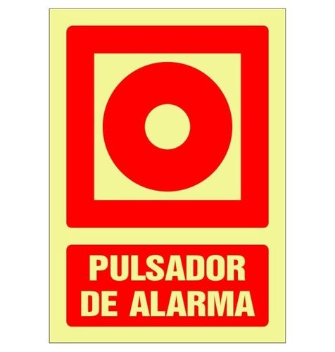 Pictograma PULSADOR DE ALARMA fotoluminiscente
