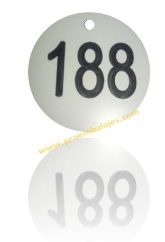 100 fichas guardarropas Blancas del 201 al 300