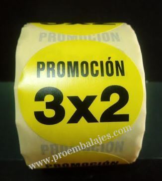 Etiquetas ¡¡PROMOCION 3X2!! 50 mm. 500 unidades